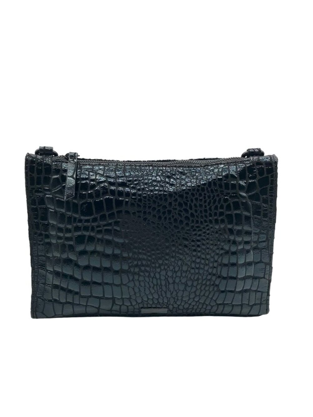 I.N.C. International Concepts Black Croc Faux Leather Crossbody Bag